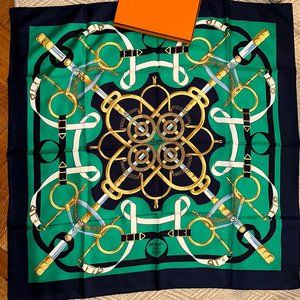 Hermes Henri d’Origny “Eperon D’or” 90x90cm Scarf